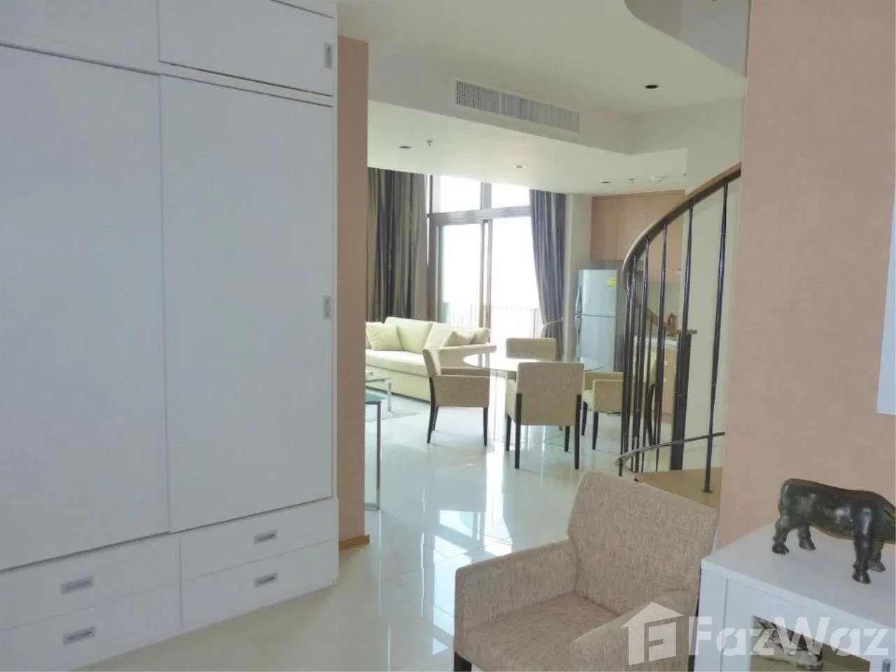Stunning 2-bed, 2-bath duplex condo in Emporio Place, 134 sqm. For sale at ฿25M. Luxury living in Sukhumvit with excellent amenities and top-floor views.