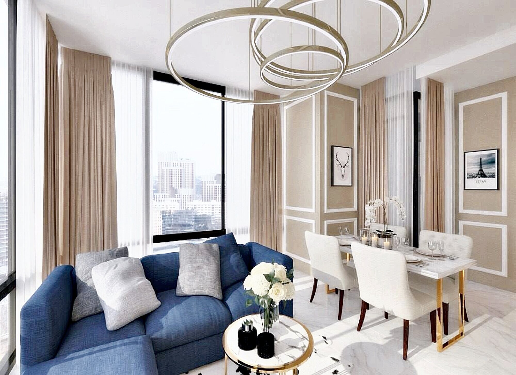 Luxury 2-bed, 2-bath condo for rent at Ashton Silom, 75 sqm, high floor, stunning city views. Prime CBD location near BTS & MRT. Rent: 83,000 THB/month.
