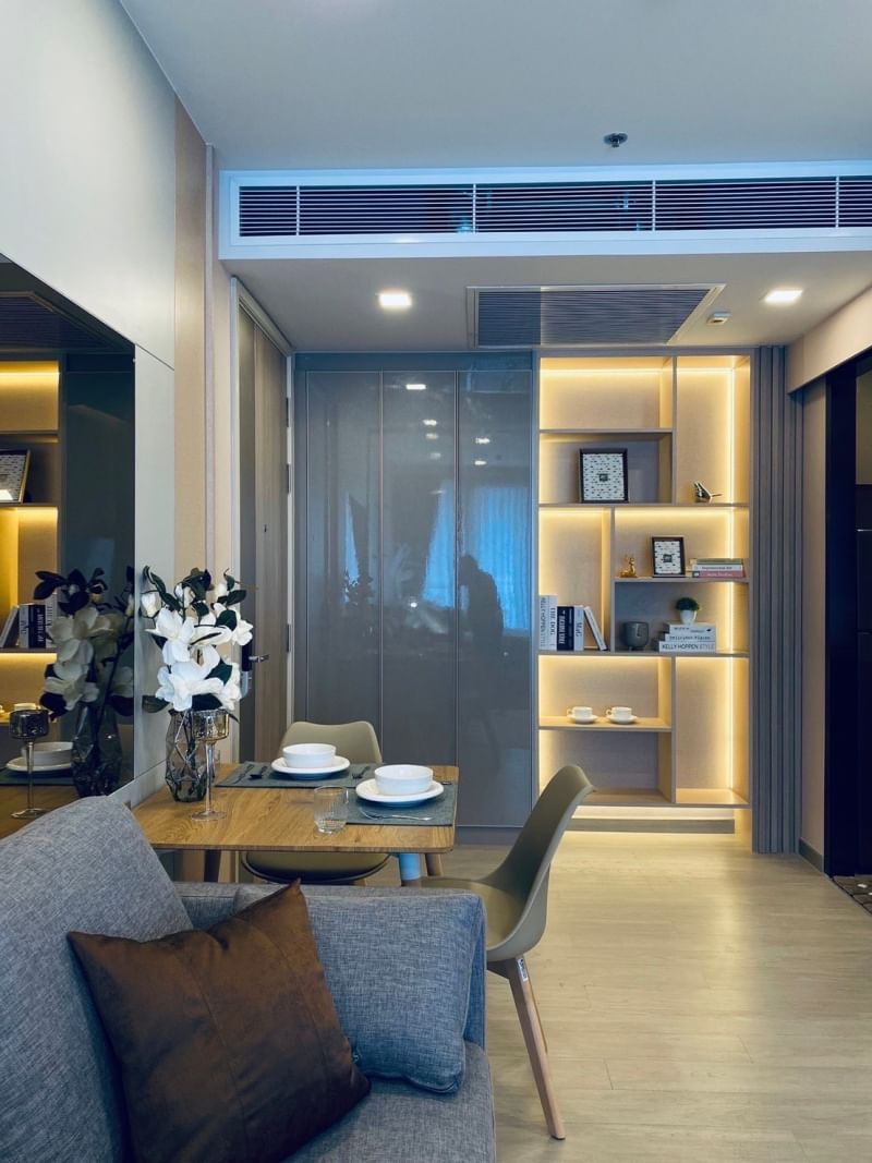 1-Bed 1-Bath 35.5 sqm condo at One9Five Asoke-Rama 9 for rent at 27,000 THB/month. Fully furnished, great facilities, 350m from MRT Phra Ram 9.