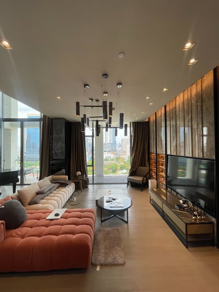 Luxury 2-bedroom 3-bathroom 220 sqm condo at Crystal Garden for sale in Sathorn. High floor, open views, concierge, lap pool, and tennis court.