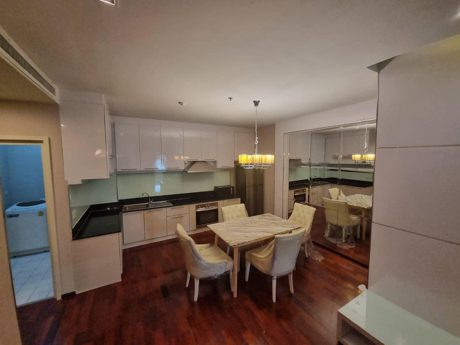 Explore this spacious 2-bed, 2-bath 115 sqm condo at Noble Ora, Thong Lo. Fully furnished, with amenities like a pool and gym. Rent for 55,000 Baht/Month.