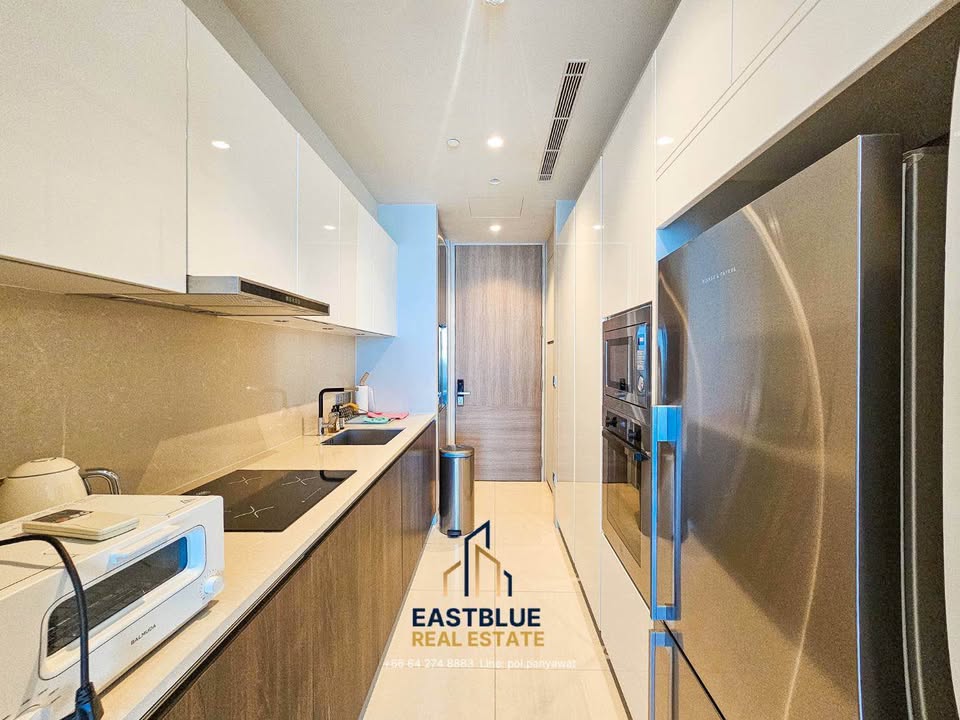 Luxury 2-bed 2-bath 111 sqm condo at TELA Thonglor for sale at 44.5M THB. High-floor unit with west-facing, unblocked view in prime Thonglor location.