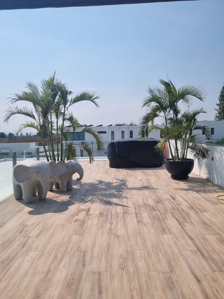 Stunning 4-bedroom pool villa in Soi 112, Hua Hin for sale. Solar power system, private saltwater pool, and resort-style amenities. Price: 15,000,000 THB.