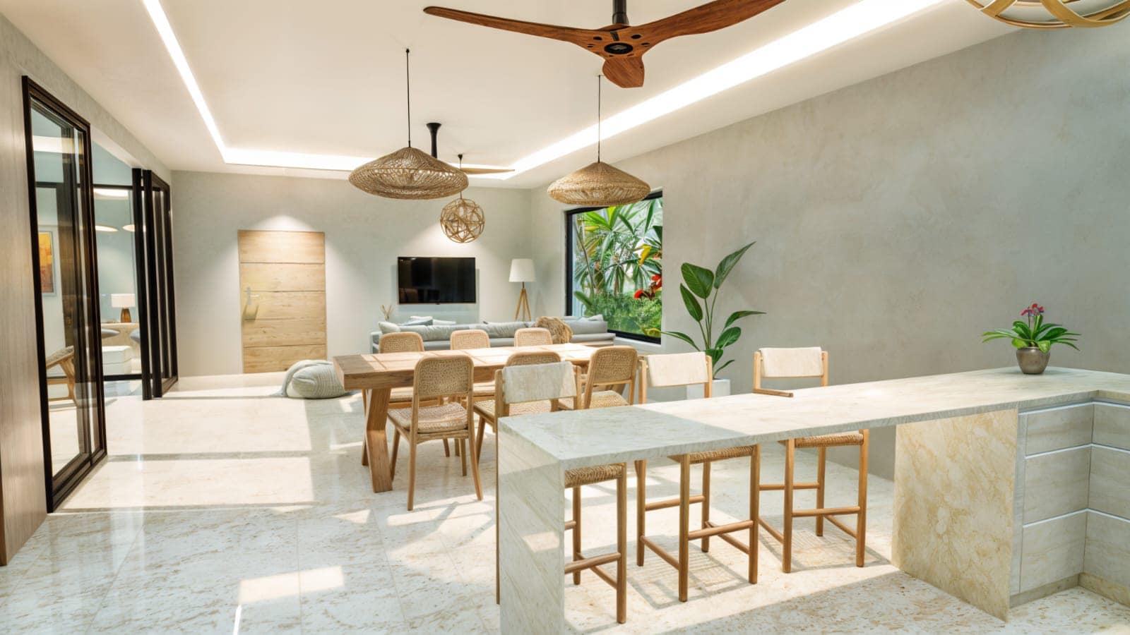 Customizable 4-bedroom villa in Maenam, Koh Samui with private pool and garden. Last plot available! Price: 12M THB. Ideal for living or investment.