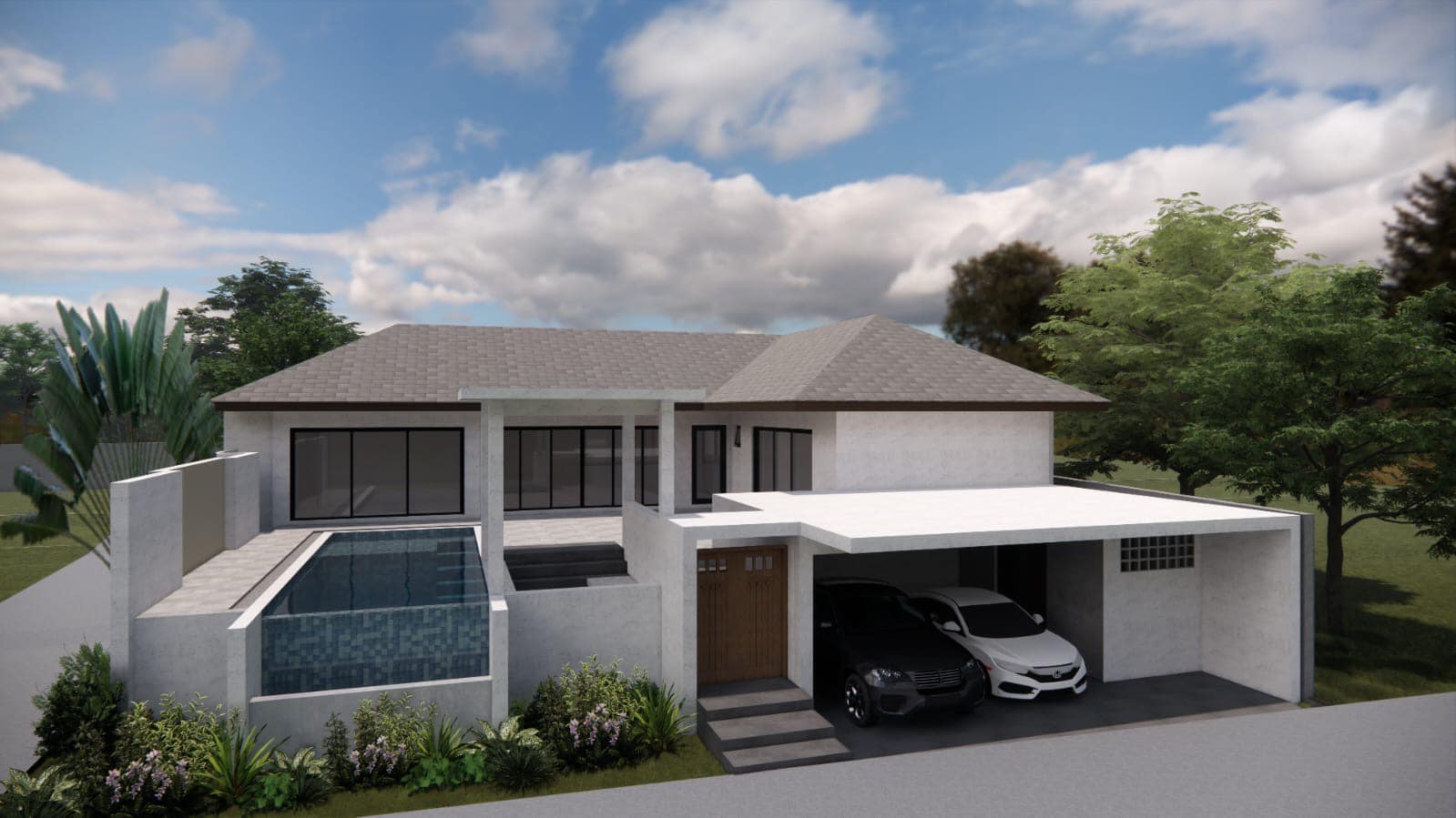 Modern 3-bedroom villa in Maenam, Koh Samui with private pool and customizable finishes. Price: 9.9M THB. Completion in 5-6 months.