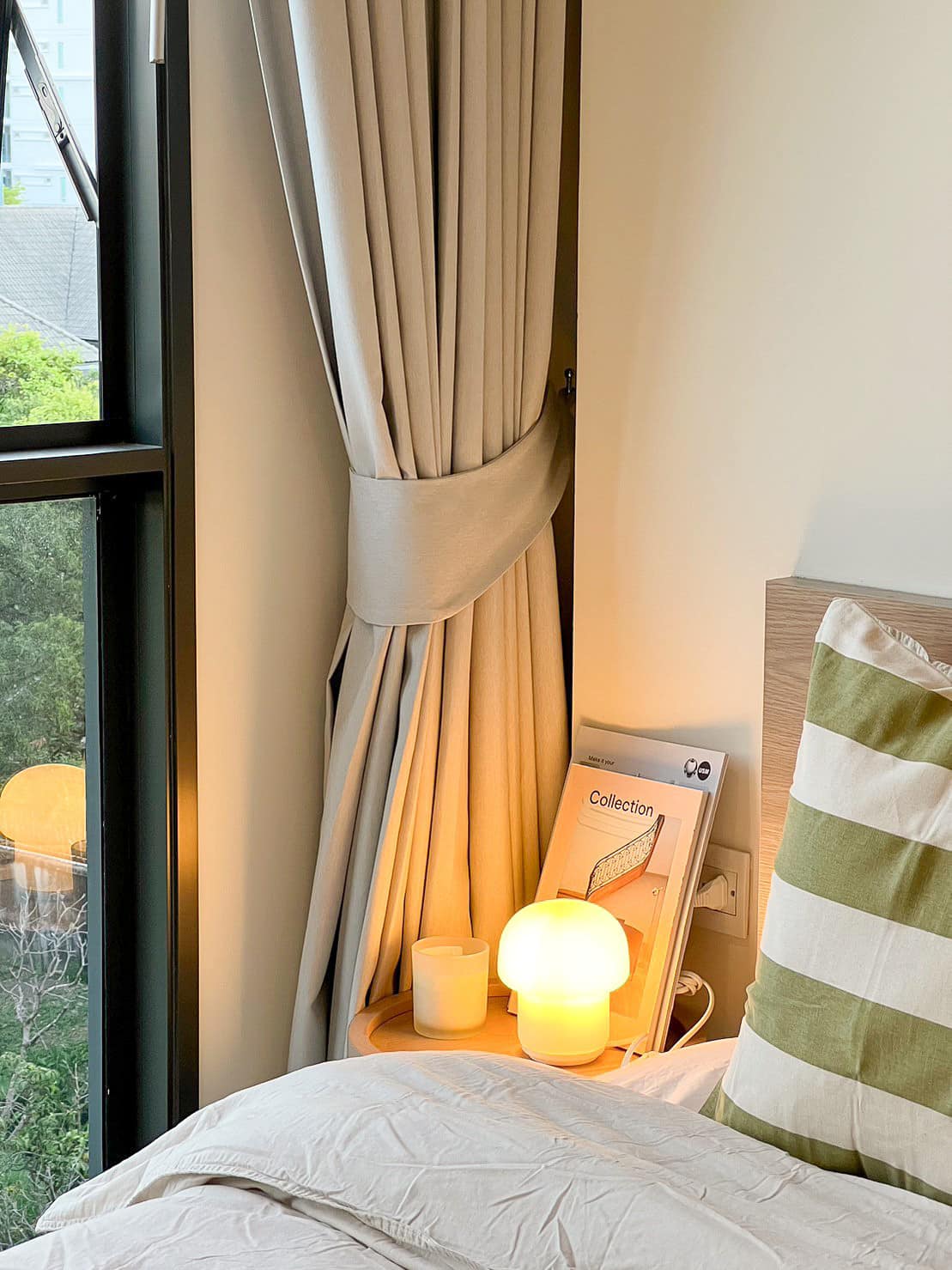 Modern 1-bedroom condo at Chambers On Nut Station. 27 sqm, 5th floor, near BTS On Nut. Sold with tenant, rental 16,000 THB/month. Price: 3.5M THB.
