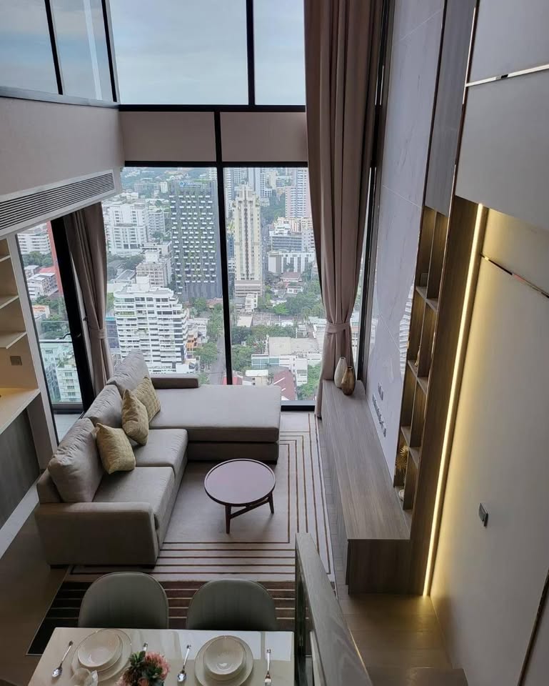 2-Bedroom, 2-Bathroom Duplex Condo for Rent at Celes Asoke, 91 sqm, ฿95,000/month, Fully Furnished, Near Sukhumvit MRT, Luxury Living in Sukhumvit 21, Available February 2025.