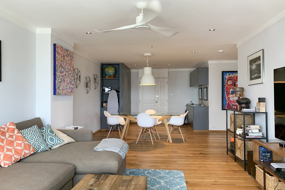 Spacious 3-bed 146 SQM condo at Waterford Diamond, 29th floor, fully furnished, prime Sukhumvit location. Rent 90K/month. Move-in April 2025. Contact now!