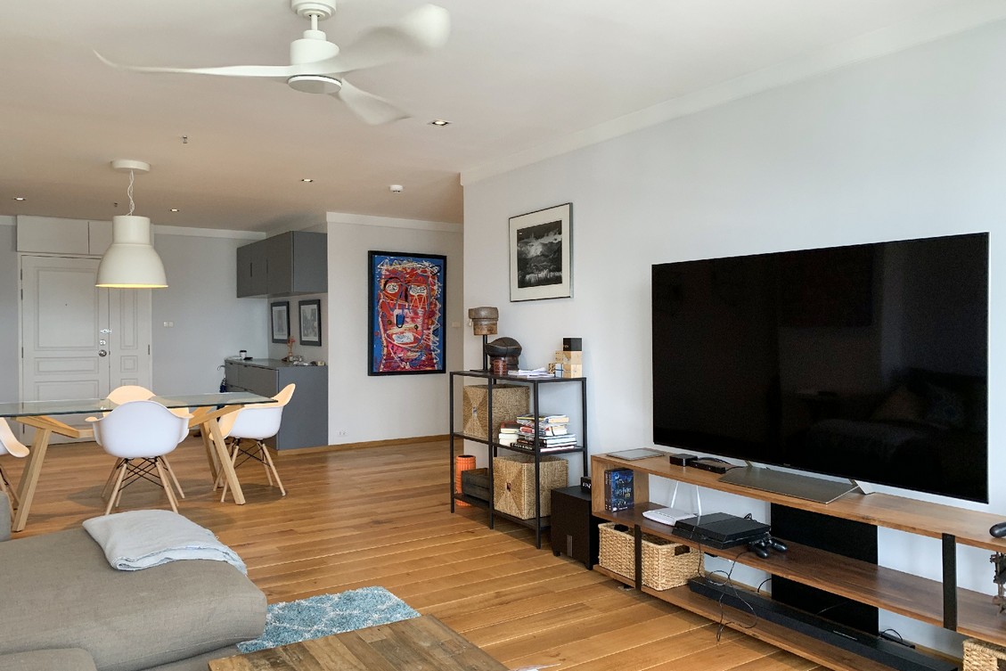 Spacious 3-bed 146 SQM condo at Waterford Diamond, 29th floor, fully furnished, prime Sukhumvit location. Rent 90K/month. Move-in April 2025. Contact now!