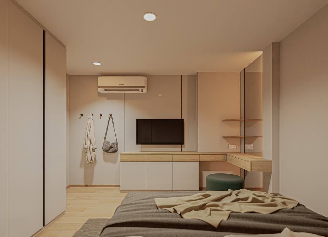Spacious 3-bed, 2-bath condo at One9Five Asoke-Rama 9 for rent. Fully furnished, 110 sqm, luxury facilities, near MRT Rama 9. Rent: 100,000 THB/month.