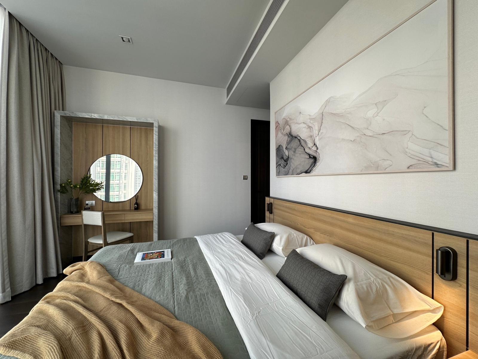 Luxury 2BR condo at LAVIQ Sukhumvit 57, 83 sqm, fully furnished, near BTS Thonglor. ฿90K/month with top-tier amenities and city views.