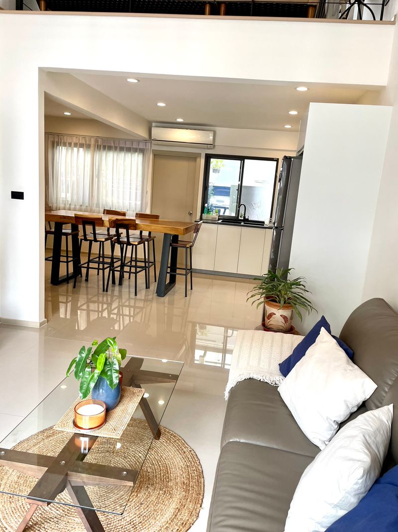 3-Bed 4-Bath 220 sqm Townhome for Rent at Moo Baan Shizen, Near BTS On Nut – 100,000 THB/Month