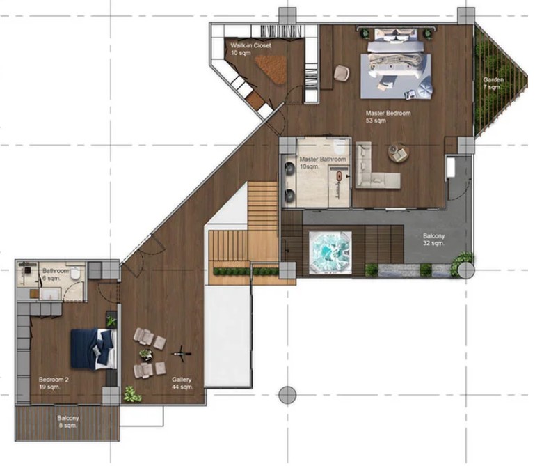 3-Bed 3-Bath 225 sqm Condo at President Park Sukhumvit 24 Phrom Phong BTS for Rent 70K or Sale 19M