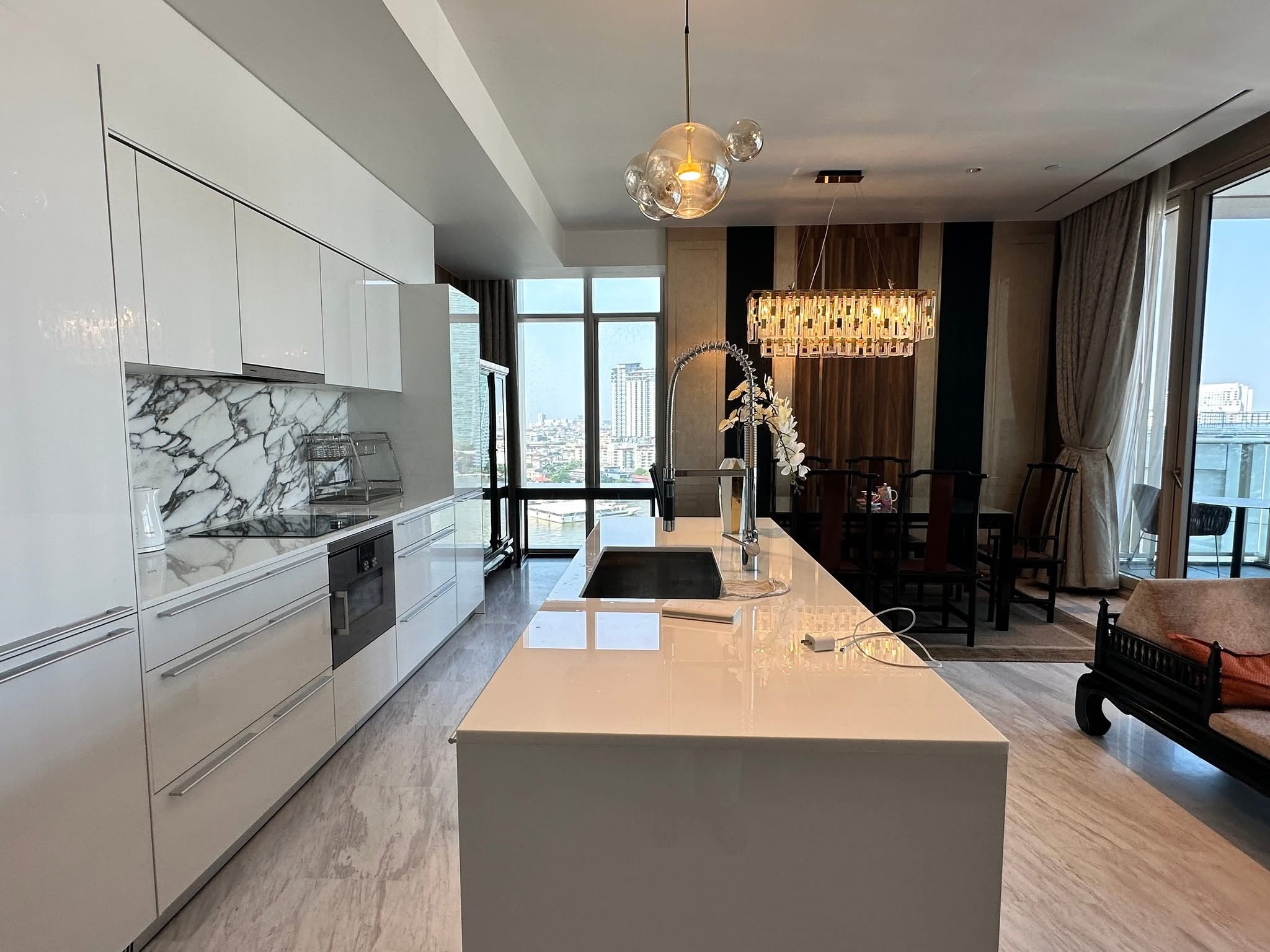 3-Bed 4-Bath 250 sqm Four Seasons Condo near BTS Saphan Taksin for Rent 380K THB