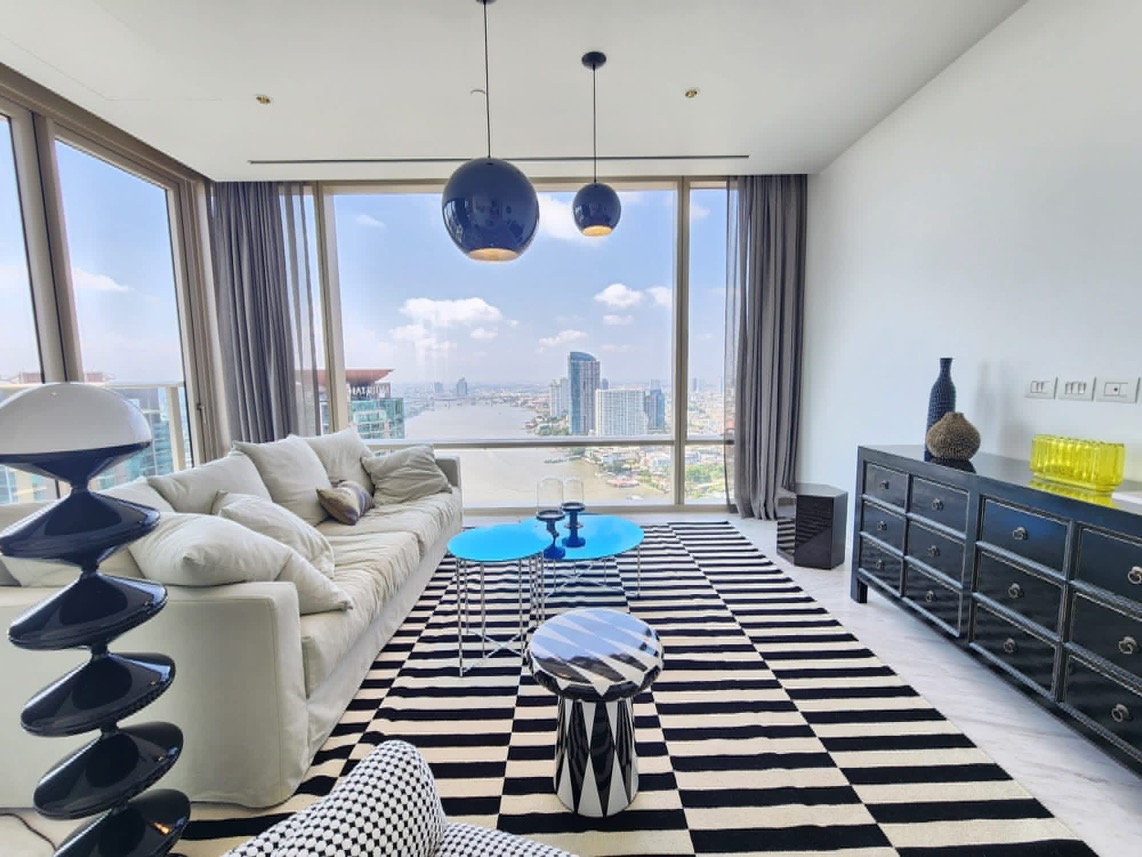 2-Bed 2-Bath 117 sqm Condo at Four Seasons for Rent 200K THB near BTS Saphan Taksin