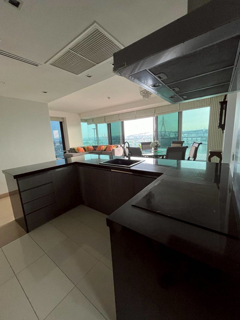 3-Bed 3-Bath 223 sqm Condo at The Pano near BRT Wat Dan for Rent 95K or Sale 36M THB